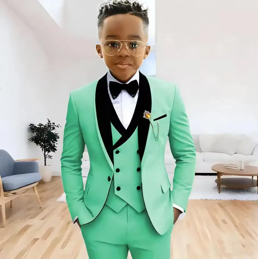 Boys Suit Black Lapel Formal Party Suit Custom Jacket 2-16 Years Old Wedding Tuxedo 3 Piece Set Jacket Pants Vest Kids
Boys Suit Black Lapel Formal Party Suit Custom Jacket 2-16 Years Old Wedding Tuxedo 3 Piece Set Jacket Pants Vest Kids