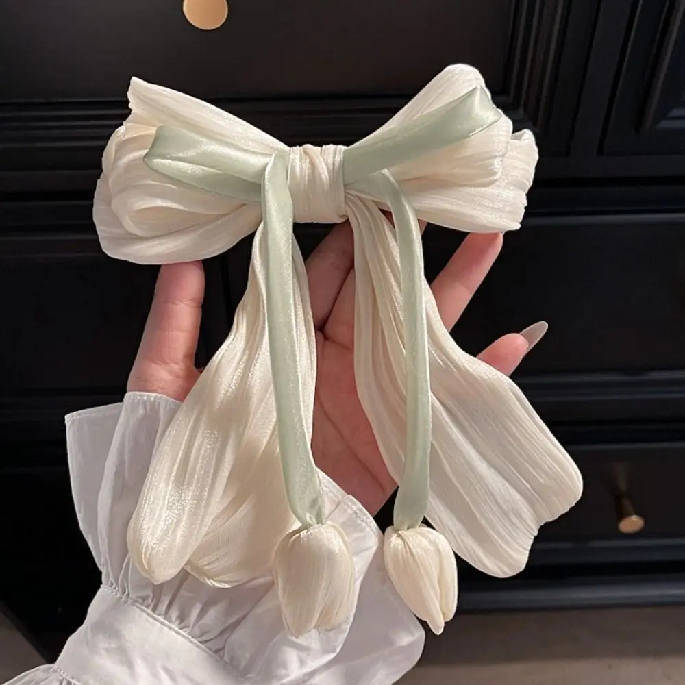 Exquisite Korean Style Tulip Ribbon Hair Ring Hair Tie Hair Rope Bowknot Hair Clip Ponytail Holder Cloth Flower Hair Claw Daily
Exquisite Korean Style Tulip Ribbon Hair Ring Hair Tie Hair Rope Bowknot Hair Clip Ponytail Holder Cloth Flower Hair Claw Daily