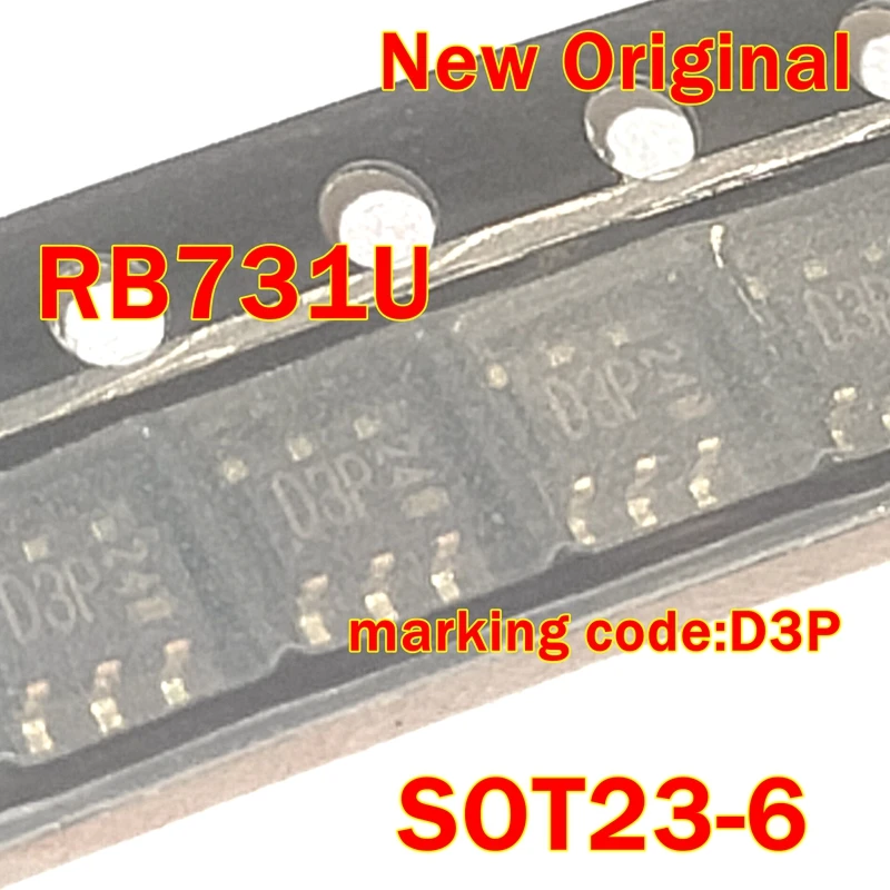 1pcs to 100pcs RB731UT108 RB731U SOT23-6 New Original marking code:D3P Schottky barrier diode
1pcs to 100pcs RB731UT108 RB731U SOT23-6 New Original marking code:D3P Schottky barrier diode