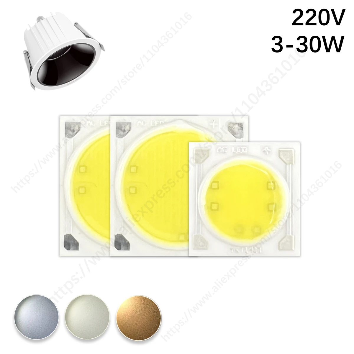 COB 220V 5W 7W 9W 10W 15W 20W 25W 30W LED Chip Warm Natural White 3000K 4000K 6000K 1414 1919 Bulb Track Light Beads Downlight
COB 220V 5W 7W 9W 10W 15W 20W 25W 30W LED Chip Warm Natural White 3000K 4000K 6000K 1414 1919 Bulb Track Light Beads Downlight