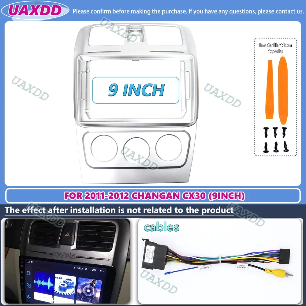 FOR 2011-2012 CHANGAN CX30 9INCH 2Din Car Android frame Kit panel fascia cable video harness adapter dashboard navigation Center
FOR 2011-2012 CHANGAN CX30 9INCH 2Din Car Android frame Kit panel fascia cable video harness adapter dashboard navigation Center