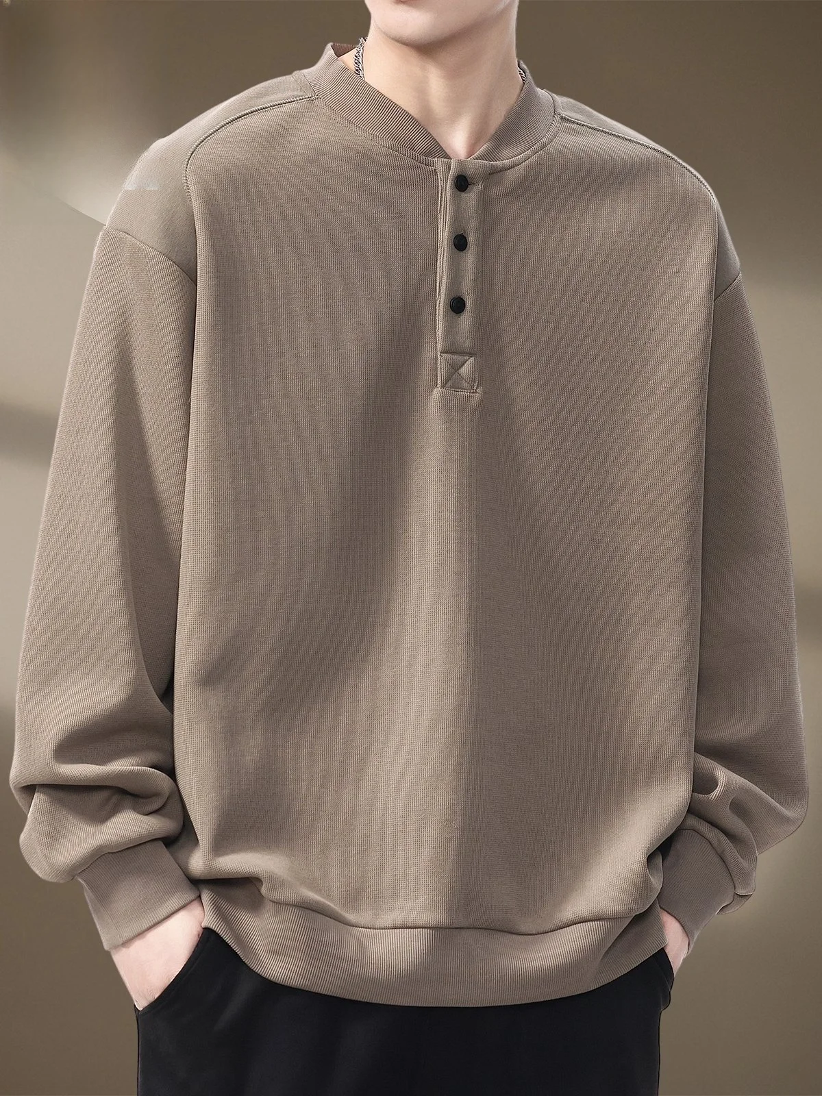 Henry Collar f Open Sweatirt Men's American Retro Sle Spring Faion Casual Loose Fit Long Sve Cotton Polye...
Henry Collar f Open Sweatirt Men's American Retro Sle Spring Faion Casual Loose Fit Long Sve Cotton Polye...