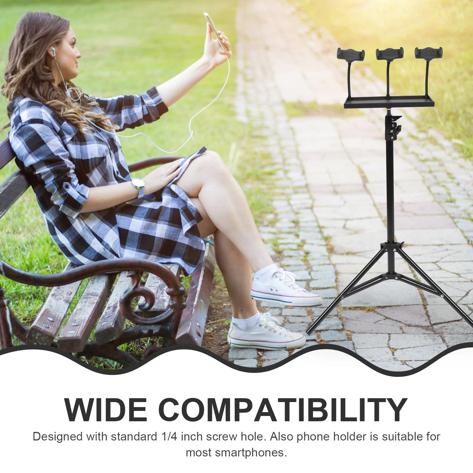 Broadcast St Thickened Tray 170cm Height Adjustable Tripod for Sound Card Projector Phone Compatible Most Smartphones 
Broadcast St Thickened Tray 170cm Height Adjustable Tripod for Sound Card Projector Phone Compatible Most Smartphones