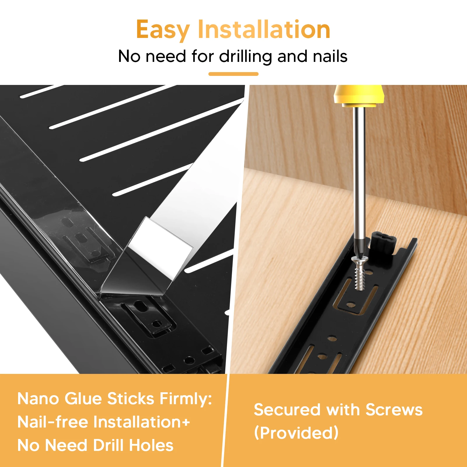 2 Pack No Drill Roll Out Shelves Expandable Width(12inch-20inch) Slide-Out Storage Shelf for Kitchen Pantry Home Pot and Pan
2 Pack No Drill Roll Out Shelves Expandable Width(12inch-20inch) Slide-Out Storage Shelf for Kitchen Pantry Home Pot and Pan