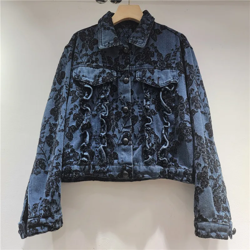 Винтажная вышивка контрастного цвета с лацканами в стиле пэчворк, женская джинсовая куртка, весенняя повседневная джинсовая куртка с несколькими карманами и длинными рукавами
Винтажная вышивка контрастного цвета с лацканами в стиле пэчворк, женская джинсовая куртка, весенняя повседневная джинсовая куртка с несколькими карманами и длинными рукавами