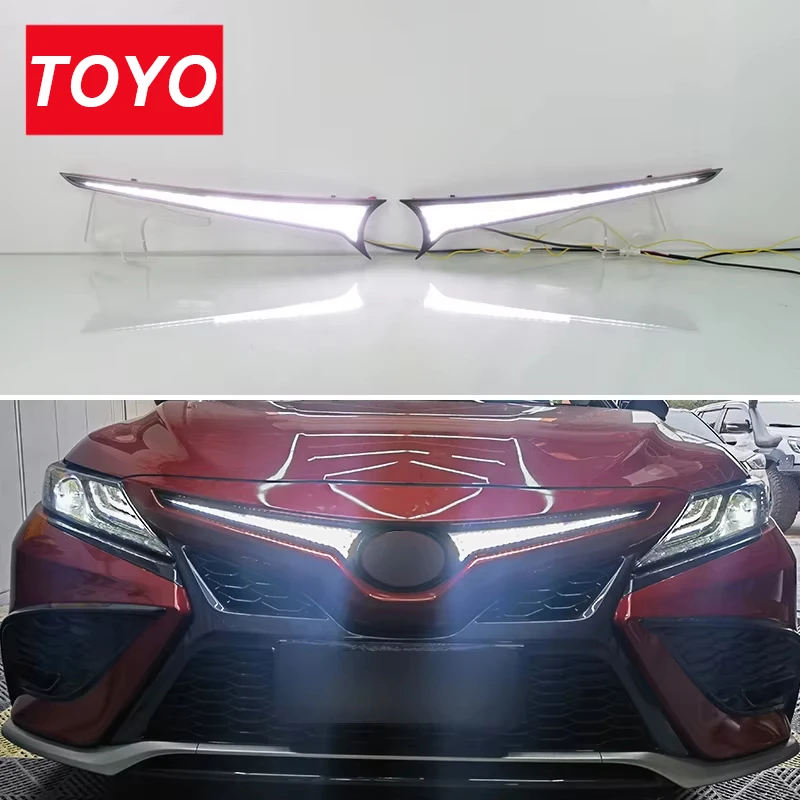 Car LED DRL 12V Daylights For Toyota Camry 2018 - 2023 Yellow Turn Signal Daytime Running Headlamps Auto Driving Lamp Foglamps
Car LED DRL 12V Daylights For Toyota Camry 2018 - 2023 Yellow Turn Signal Daytime Running Headlamps Auto Driving Lamp Foglamps
