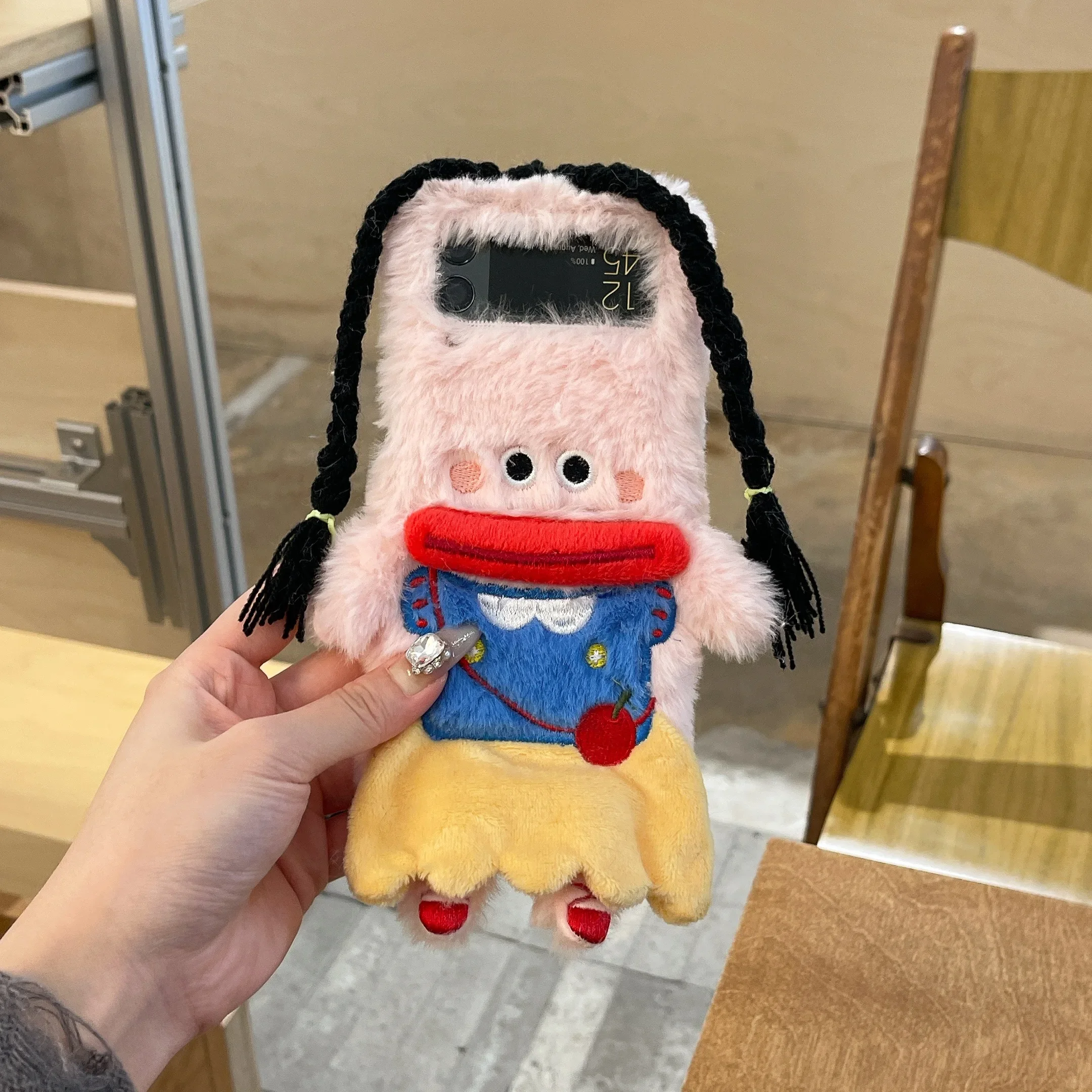 Для Samsung Galaxy Z Flip 3 4 5 6, милый складной плюшевый чехол принцессы с косичками для телефона, защитная куртка 
Для Samsung Galaxy Z Flip 3 4 5 6, милый складной плюшевый чехол принцессы с косичками для телефона, защитная куртка