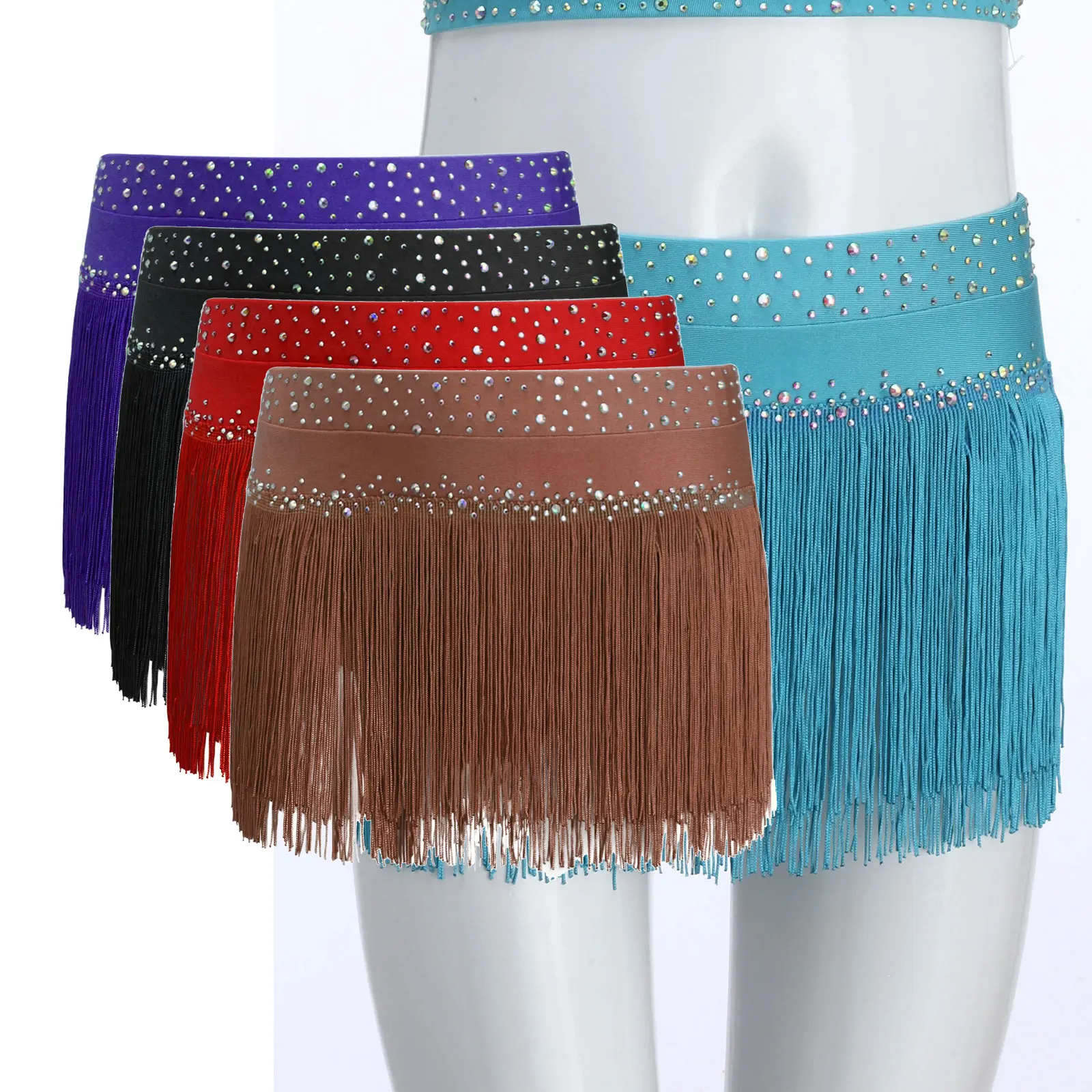 Child Girls Latin Dance Competition Costume Rhinestones Tassel Briefs Skirt Solid Color Tango Samba Chacha Performance Dancewear
Child Girls Latin Dance Competition Costume Rhinestones Tassel Briefs Skirt Solid Color Tango Samba Chacha Performance Dancewear