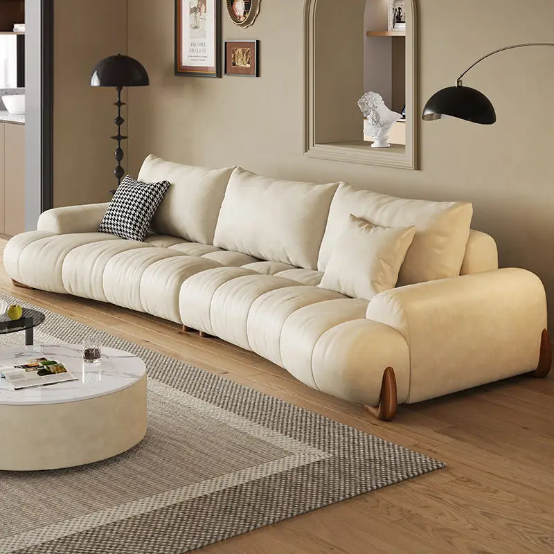 Curved leather sofa small apartment living room leather sofa first layer cowhide straight row sofa
Curved leather sofa small apartment living room leather sofa first layer cowhide straight row sofa