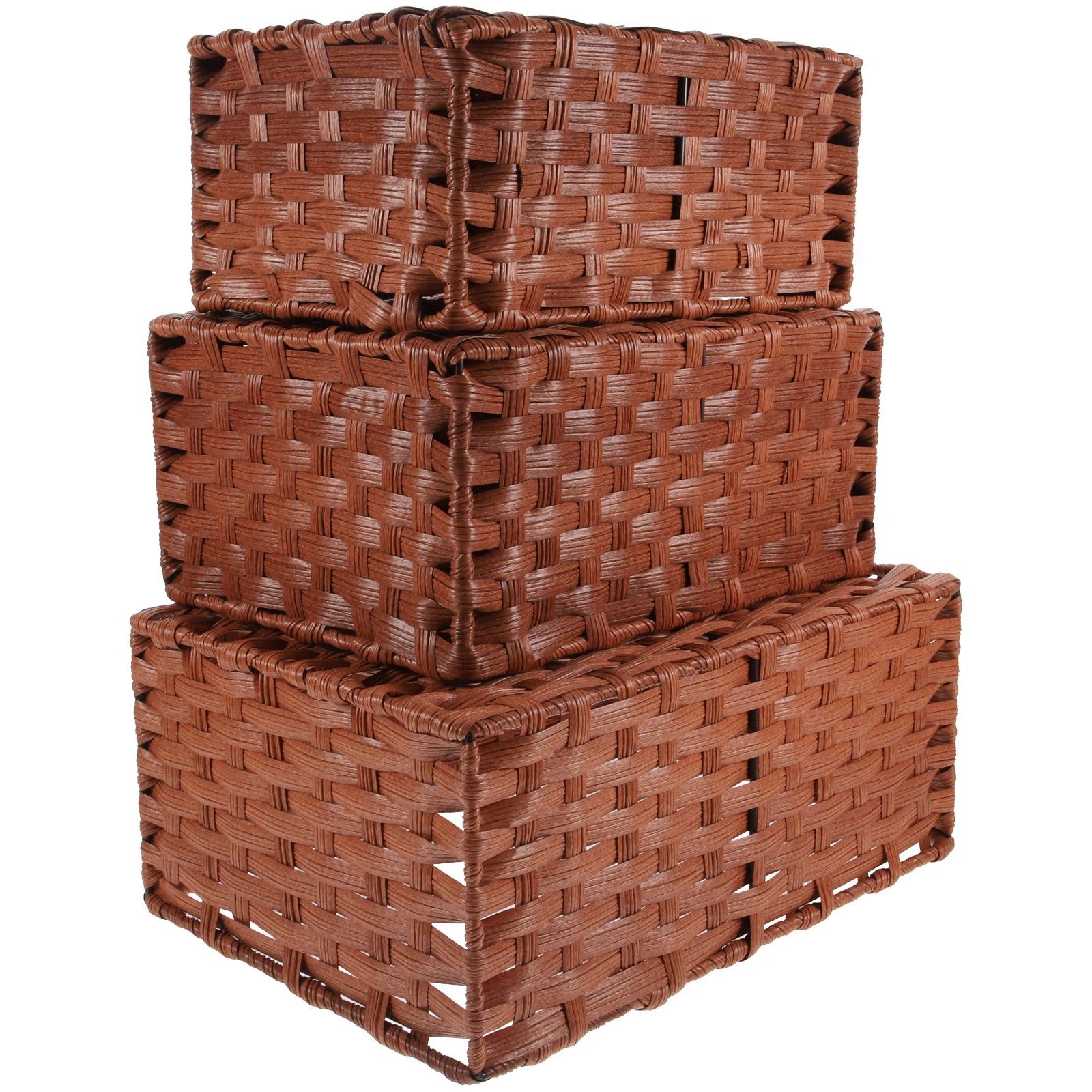 3pcs Woven Storage Basket Break Resistant Home Office Bedroom Bathroom Organizer Imitation Rattan Desktop Closet Bin
3pcs Woven Storage Basket Break Resistant Home Office Bedroom Bathroom Organizer Imitation Rattan Desktop Closet Bin