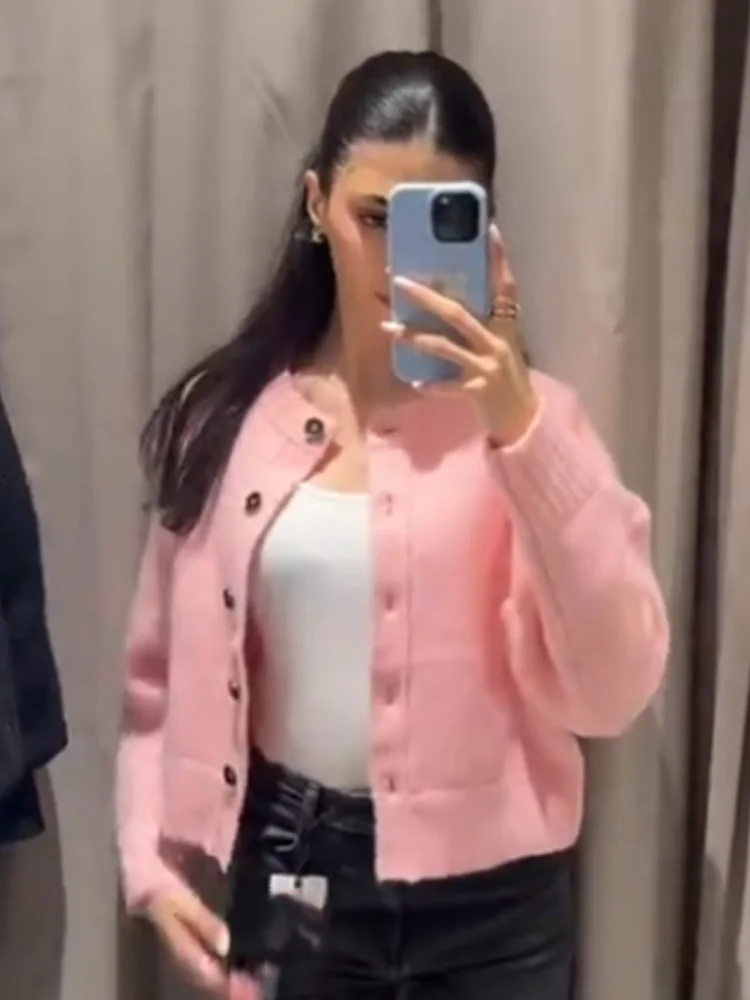 HH Woman Fashion Single-breasted Short Coat Female Comfortable Knitted Long Sleeves Solid 2-Color Round Collar Spring Jacket
HH Woman Fashion Single-breasted Short Coat Female Comfortable Knitted Long Sleeves Solid 2-Color Round Collar Spring Jacket