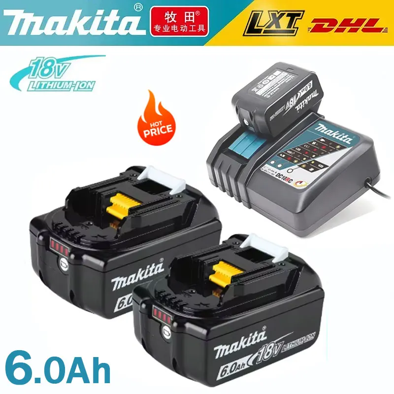 100% original Makita 6.0Ah 18V Rechargeable Battery for Makita 18V BL1830 BL1830B BL1840 BL1840B BL1850 BL1850B Power Tools
100% original Makita 6.0Ah 18V Rechargeable Battery for Makita 18V BL1830 BL1830B BL1840 BL1840B BL1850 BL1850B Power Tools