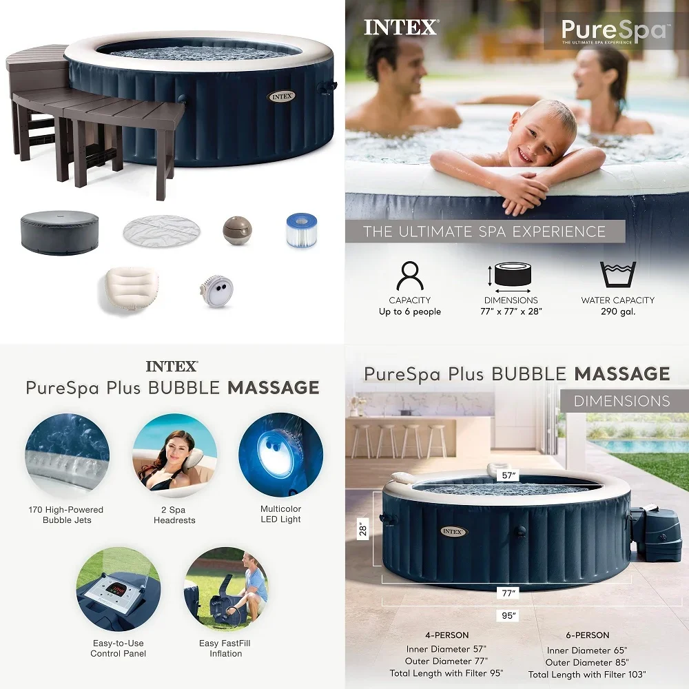 28429EP PureSpa Plus Portable Inflatable Hot Tub Bubble Jet Spa, 77 Inch x 28 Inch amp 28514E Medium PureSpa Accessories Benche
28429EP PureSpa Plus Portable Inflatable Hot Tub Bubble Jet Spa, 77 Inch x 28 Inch amp 28514E Medium PureSpa Accessories Benche