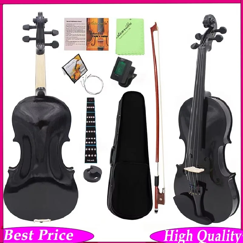 V-10 Series Solid Wood Violin Set (4/4 & 1/8 Sizes) with Case, Bow Concert-Level Tone for Students, Practicing & Performance
V-10 Series Solid Wood Violin Set (4/4 & 1/8 Sizes) with Case, Bow Concert-Level Tone for Students, Practicing & Performance