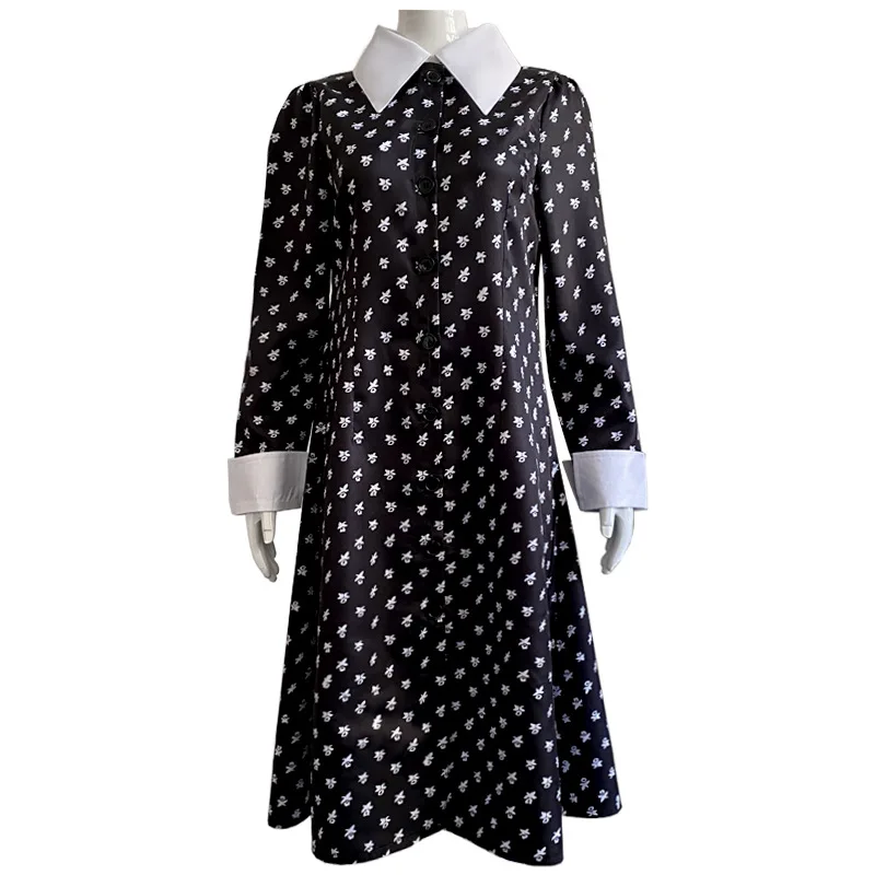 Black Halloween Dress Adams Family Cosplay Costume Women's Fashionable Dress Spring 2023 Collection Chinese Manufacturer
Black Halloween Dress Adams Family Cosplay Costume Women's Fashionable Dress Spring 2023 Collection Chinese Manufacturer