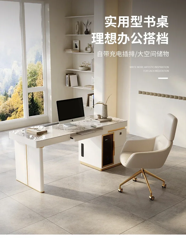 Modern Minimalist Stone Plate Desk Italian High-End Office Table Light Luxury Computer
Modern Minimalist Stone Plate Desk Italian High-End Office Table Light Luxury Computer