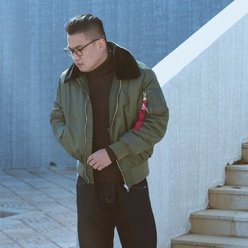 Windbreaker B15 Thick Bomber Jackets Men Winter Removable Fur Collar Pilot Coats Retro Military Multi-pocket Combat Army Jacket
Windbreaker B15 Thick Bomber Jackets Men Winter Removable Fur Collar Pilot Coats Retro Military Multi-pocket Combat Army Jacket