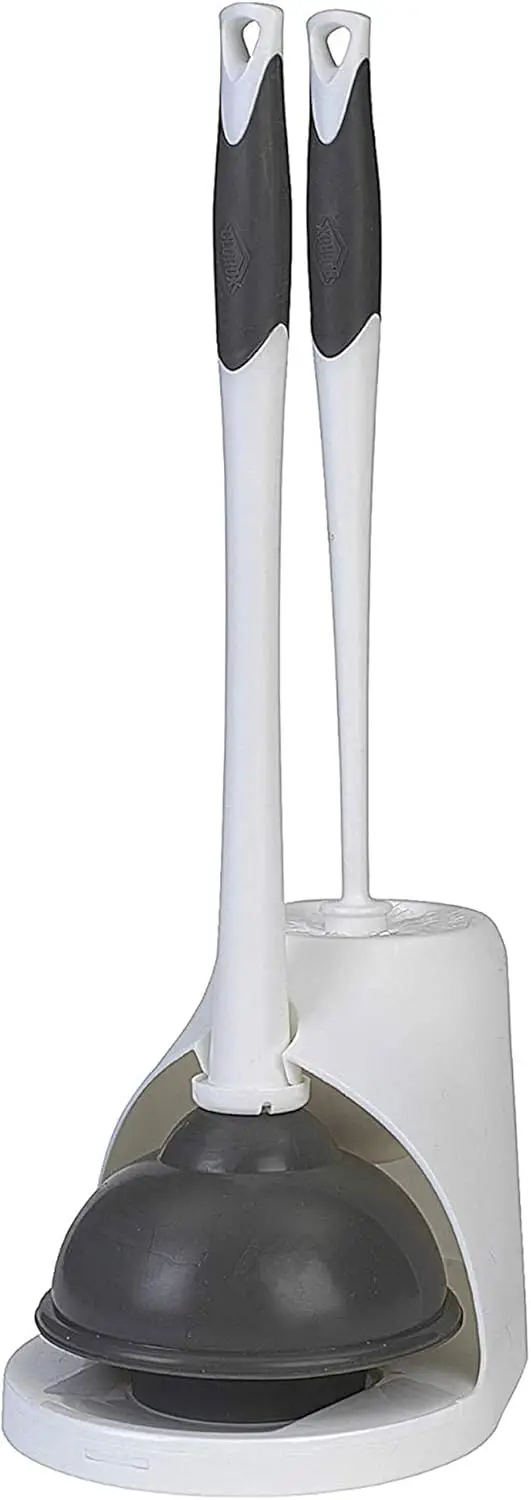 Toilet Plunger and Brush Bowl Set with Holder Caddy for Bathroom Cleaning and Unclogging
Toilet Plunger and Brush Bowl Set with Holder Caddy for Bathroom Cleaning and Unclogging
