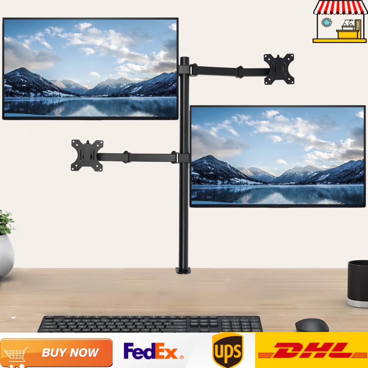Adjustable Multiple Computer Monitor Bracket for 10-27inch Monitor| Clamp on 4 Display Support Arms Stand
Adjustable Multiple Computer Monitor Bracket for 10-27inch Monitor| Clamp on 4 Display Support Arms Stand