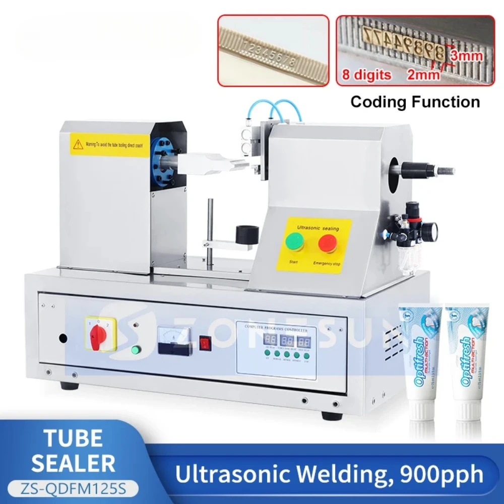 Plastic Tube Sealing Machine Ultrasonic Sealer Production Expiry Date Cosmetics Hand Cream Lotion ZS-QDFM125S
Plastic Tube Sealing Machine Ultrasonic Sealer Production Expiry Date Cosmetics Hand Cream Lotion ZS-QDFM125S