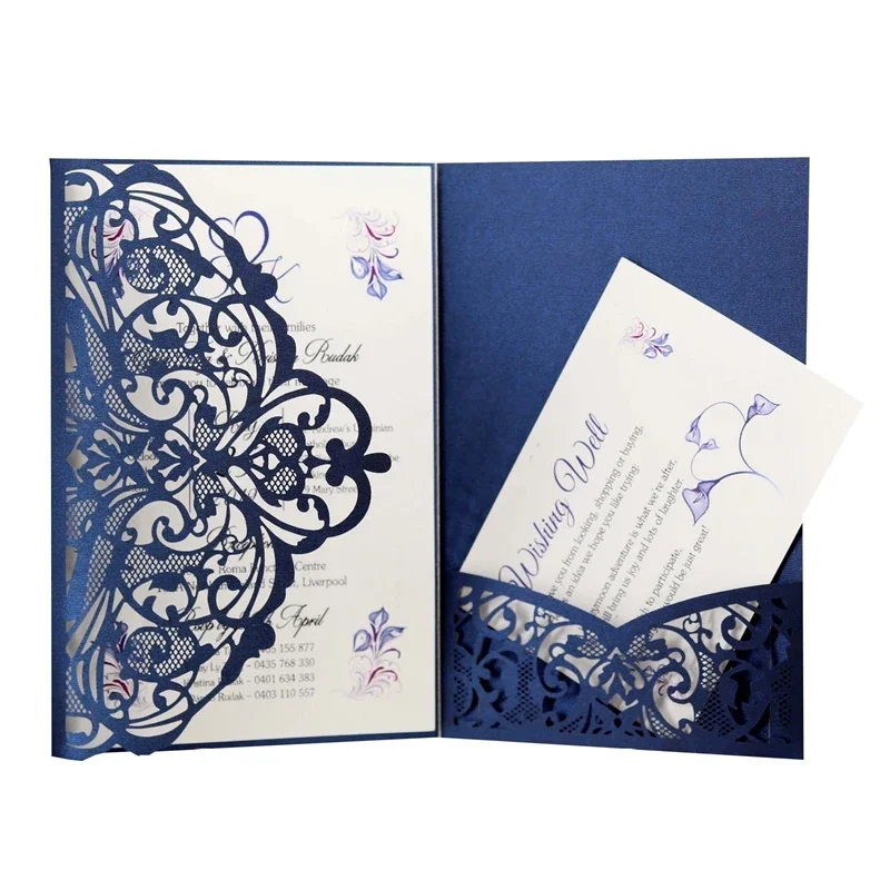 25pcs Laser Cut Wedding Invitation Cards Luxury Lace Invitations Marriage Party Engagement Greeting Card for Thanksgiving Day
25pcs Laser Cut Wedding Invitation Cards Luxury Lace Invitations Marriage Party Engagement Greeting Card for Thanksgiving Day