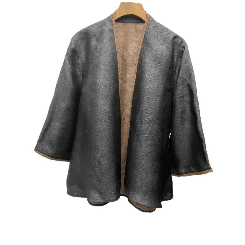 Cardigan women double-sided wear spring and summer casual versatile retro contrasting short coat
Cardigan women double-sided wear spring and summer casual versatile retro contrasting short coat