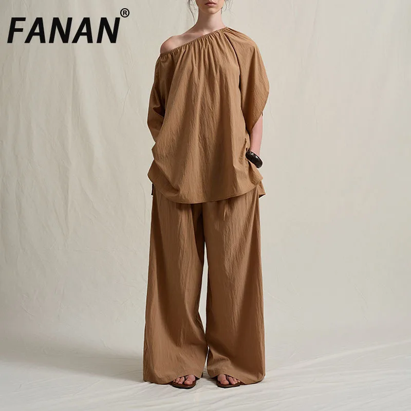 FANAN Women's Linen 2 Piece Set For Women Slash Neck Pullover Shirts+high Waist Wide Leg Drawstring Pants 2025 Summer New
FANAN Women's Linen 2 Piece Set For Women Slash Neck Pullover Shirts+high Waist Wide Leg Drawstring Pants 2025 Summer New