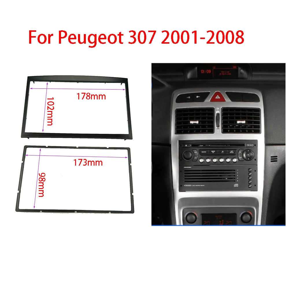 Car Auto 2 Din CD Trim Dash Mount Kit Stereo Radio Fascia Panel Plate Frame Adaptor for Peugeot 307 2001-2008
Car Auto 2 Din CD Trim Dash Mount Kit Stereo Radio Fascia Panel Plate Frame Adaptor for Peugeot 307 2001-2008