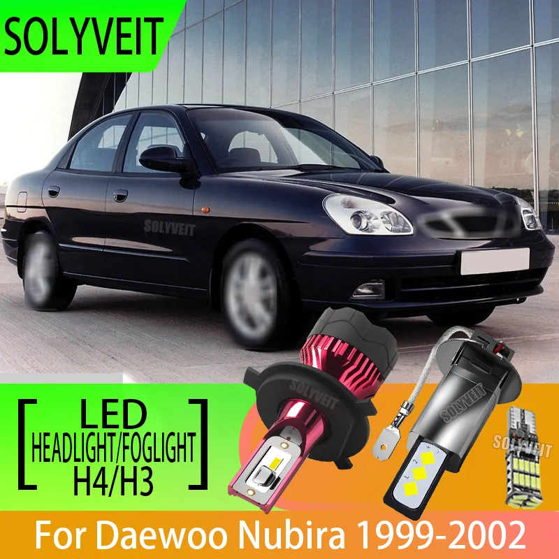 Easy-to-Install LED H4 Headlight Dual Beam H3 Foglamp Kit 6000k White Newly Upgrade FOR Daewoo Nubira 1999 2000 2001 2002
Easy-to-Install LED H4 Headlight Dual Beam H3 Foglamp Kit 6000k White Newly Upgrade FOR Daewoo Nubira 1999 2000 2001 2002