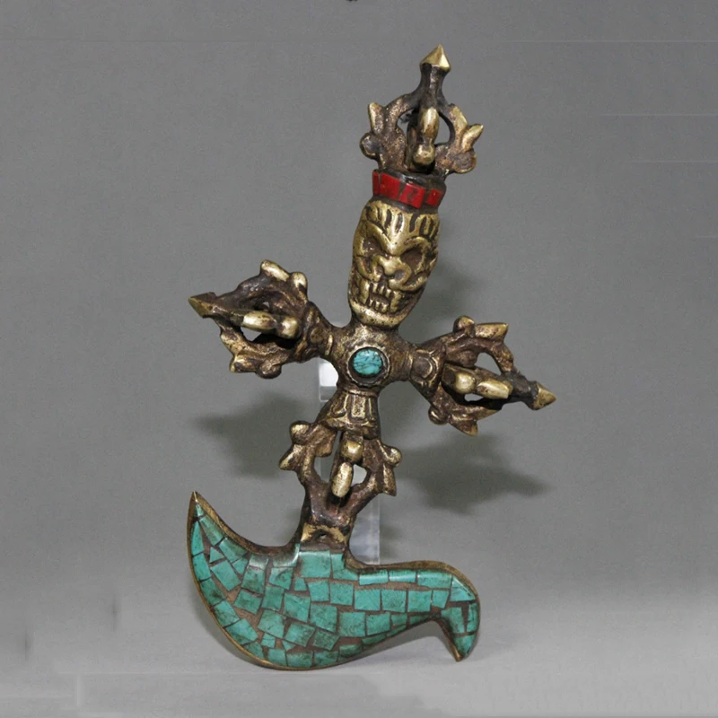 Old Tibet Tibetan Turquoise Bronze Manjushri Wisdom Sword
Old Tibet Tibetan Turquoise Bronze Manjushri Wisdom Sword