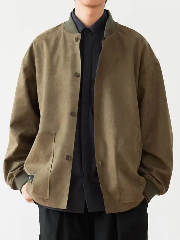 Ретро-куртка из замши на весну-осень, свободного кроя, с воротником-бомбером, модная верхняя одежда, с длинными рукавами, стандартный крой
Ретро-куртка из замши на весну-осень, свободного кроя, с воротником-бомбером, модная верхняя одежда, с длинными рукавами, стандартный крой