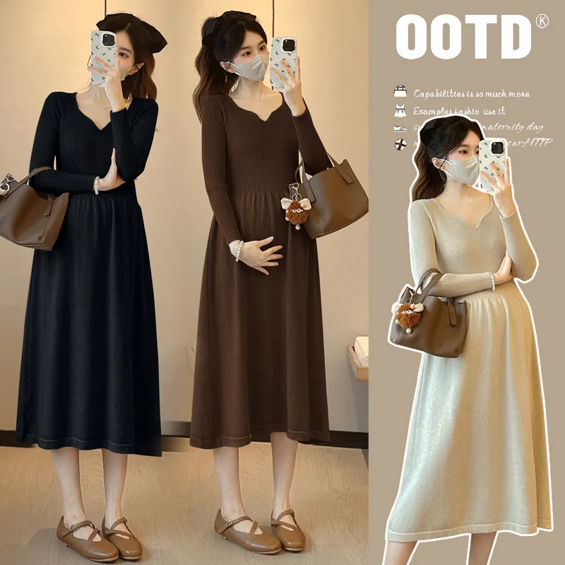 Pregnancy Maternity Dress Knit Sweater Dress Sleeve Stylish Chic Youthful Sweet Casual Versatile Base Layer Dress for Women
Pregnancy Maternity Dress Knit Sweater Dress Sleeve Stylish Chic Youthful Sweet Casual Versatile Base Layer Dress for Women