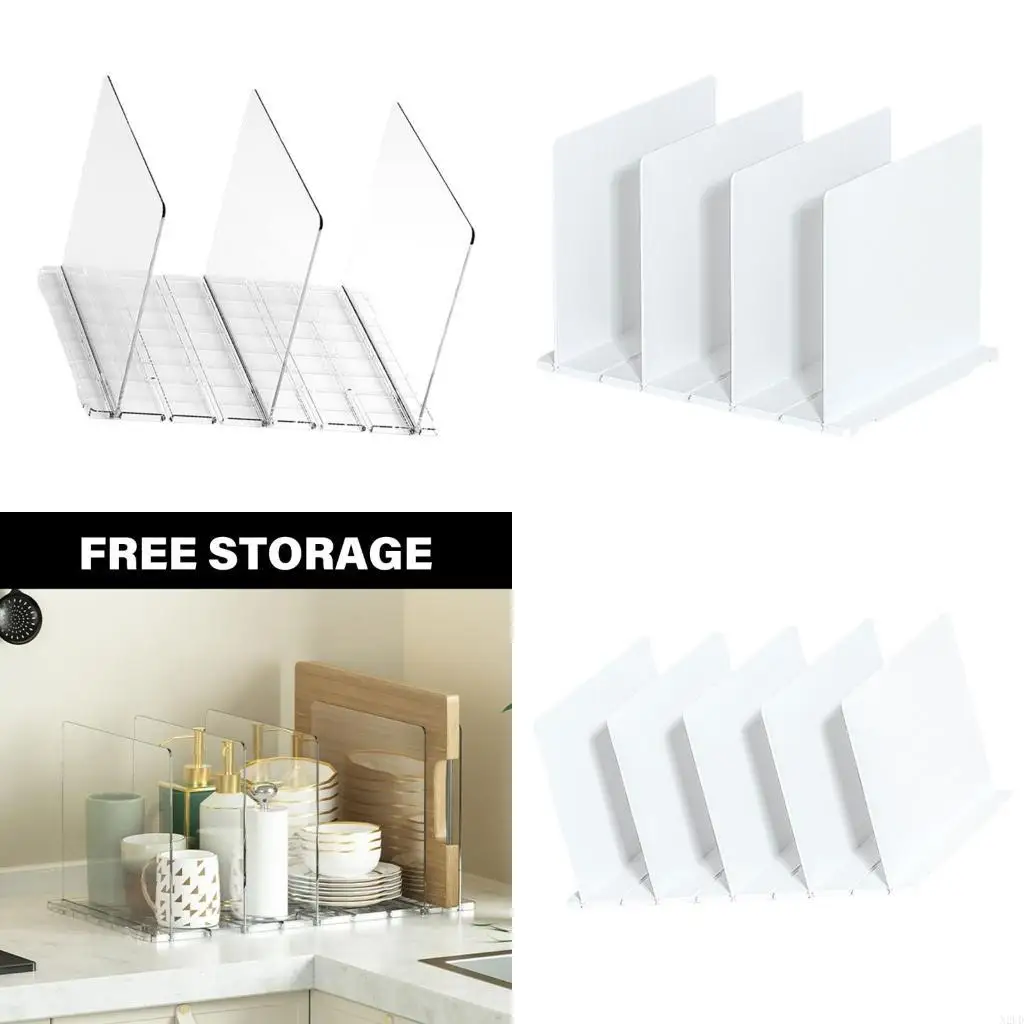 Kitchen and Bedroom Supplies Stylish Storage Dividers with Adjustable Shelf Separation Accessory for Organized Spaces N2UD
Kitchen and Bedroom Supplies Stylish Storage Dividers with Adjustable Shelf Separation Accessory for Organized Spaces N2UD