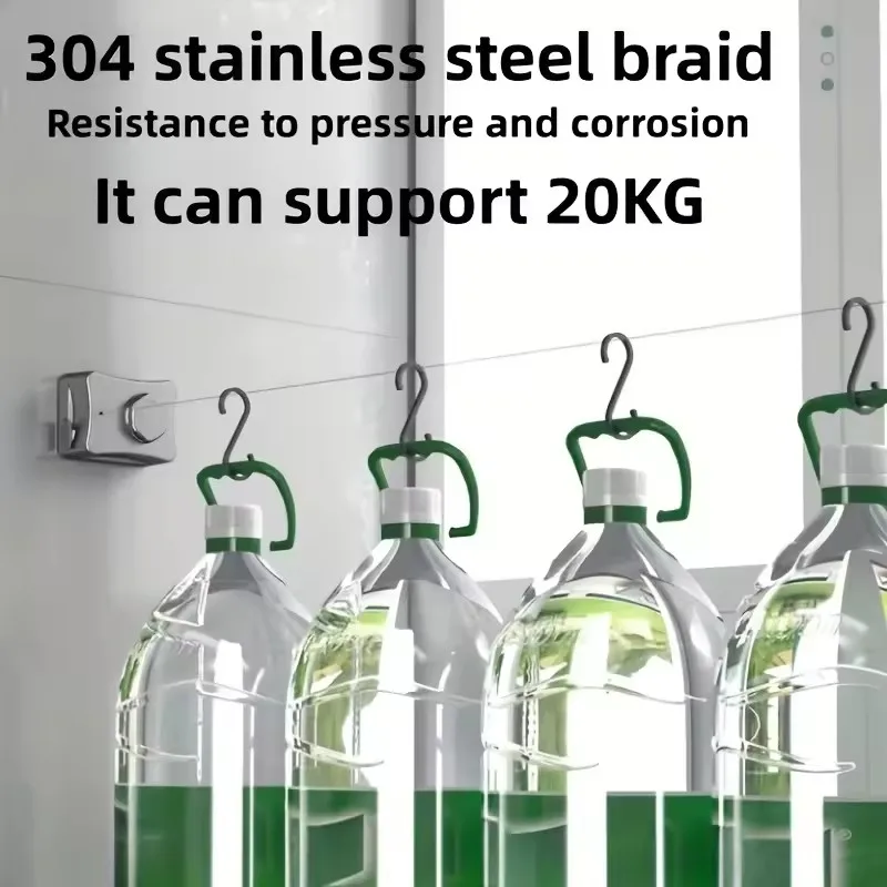 Retractable Clothesline Stainless Seel Pull-Out Clothes-Drying Machine Rope Space-Saving Clothes Drying Rack For Household
Retractable Clothesline Stainless Seel Pull-Out Clothes-Drying Machine Rope Space-Saving Clothes Drying Rack For Household