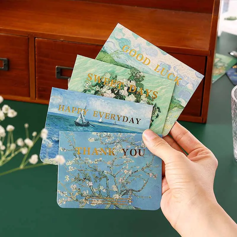 6Pcs/set Vintage Oil Painting Greeting Card Ins Style Senior Sense of Holiday Thanks Birthday Blessing Message Blank Small Card
6Pcs/set Vintage Oil Painting Greeting Card Ins Style Senior Sense of Holiday Thanks Birthday Blessing Message Blank Small Card
