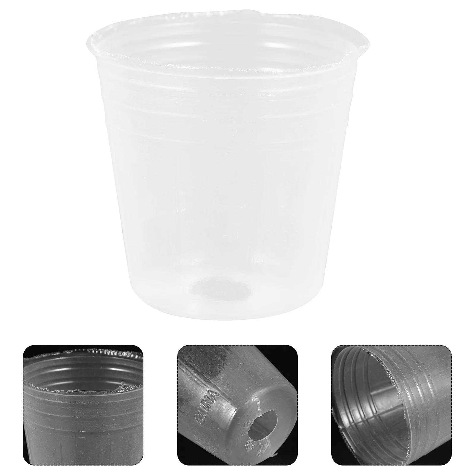 50 Pcs Nursery Cup Clear Pots for Plants Flower Orchid with Drainage Holes Large
50 Pcs Nursery Cup Clear Pots for Plants Flower Orchid with Drainage Holes Large