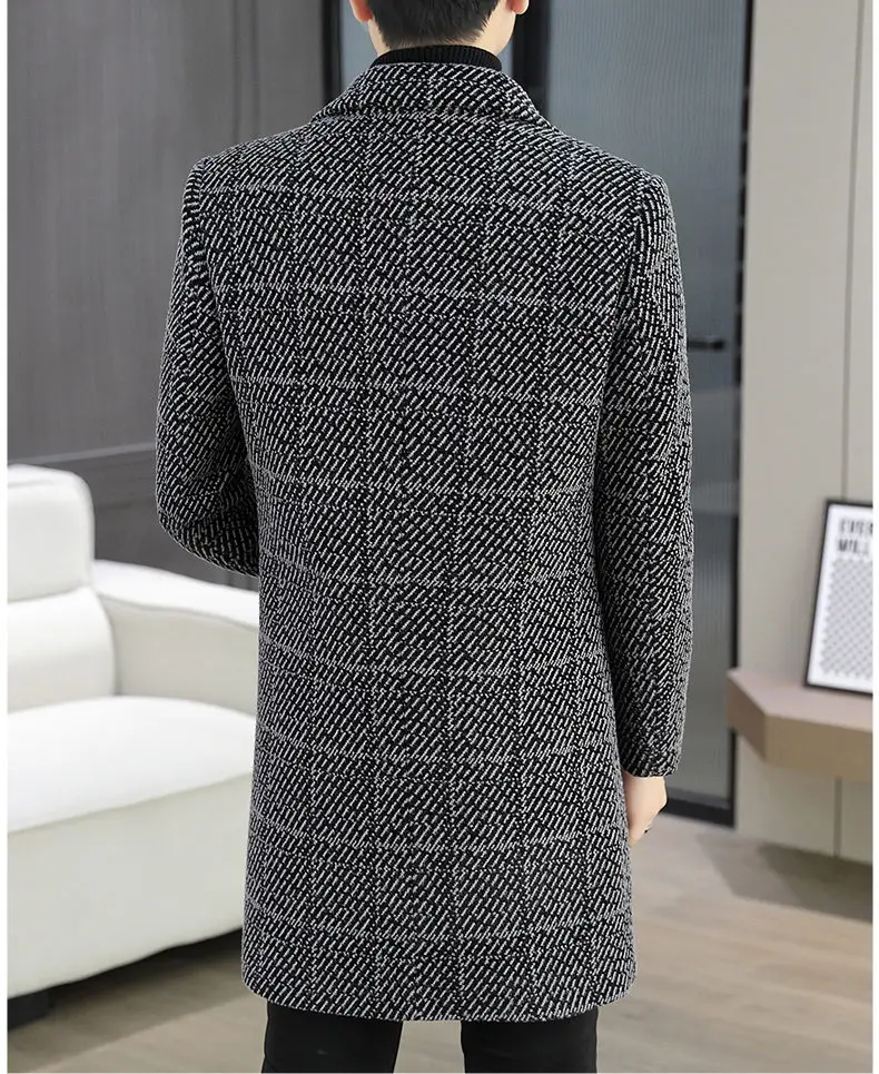 Fashion Men's Cotton-Thicken Striped Woolen Coats Winter High Streetwear Warm Overcoat Clothing Mid-Length Windbreaker Jackets
Fashion Men's Cotton-Thicken Striped Woolen Coats Winter High Streetwear Warm Overcoat Clothing Mid-Length Windbreaker Jackets