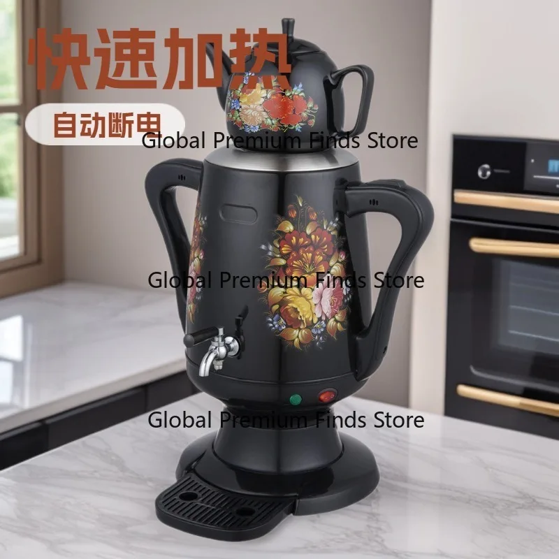 3.5L capacity floral-pattern electric kettle, multi-purpose, stainless steel double-layer kettle
3.5L capacity floral-pattern electric kettle, multi-purpose, stainless steel double-layer kettle