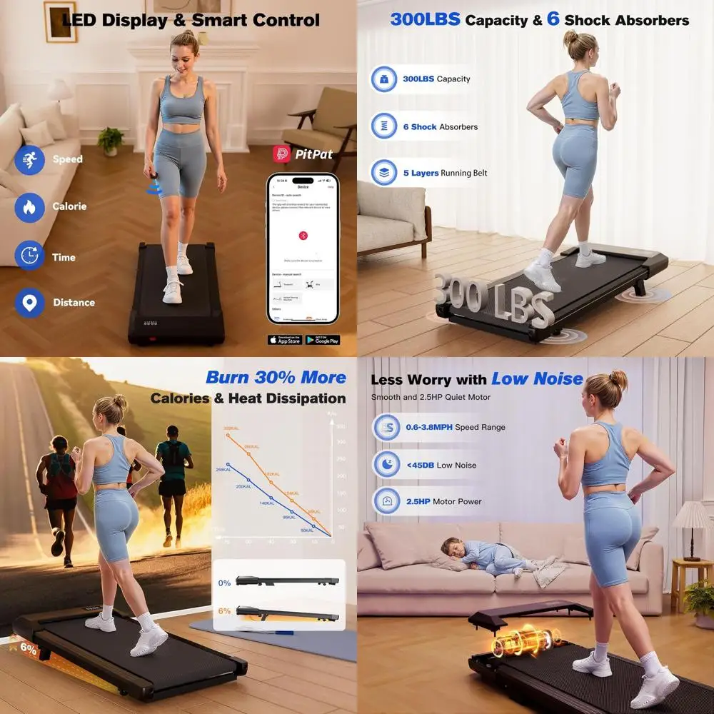 Компактная беговая дорожка 3-в-1 с регулировкой угла наклона, для использования под столом, с пультом дистанционного управления и LED-дисплеем, для домашнего использования, выдерживает до 300 фунтов.
Компактная беговая дорожка 3-в-1 с регулировкой угла наклона, для использования под столом, с пультом дистанционного управления и LED-дисплеем, для домашнего использования, выдерживает до 300 фунтов.