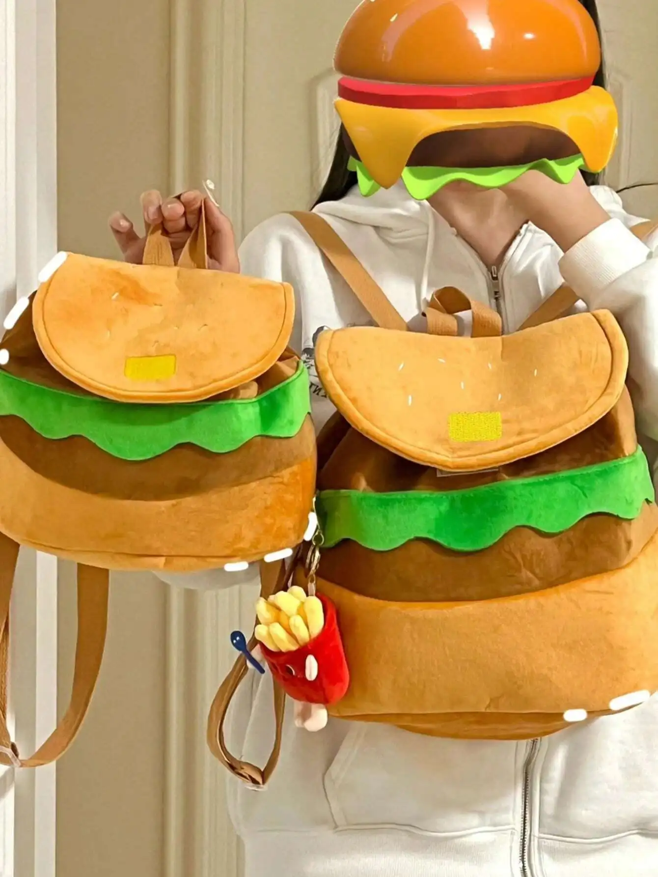 Free Shipping on Orders Over $29Hamburger Design Flap Backpack Color Block CuteSchool Bag SetCuteFor Teen Girls Women College StudentsElementary School,Middle School,High School,Outdoors,Travel,Outings,Back To School,Holiday,School Backpack,Large Capacity
Free Shipping on Orders Over $29Hamburger Design Flap Backpack Color Block CuteSchool Bag SetCuteFor Teen Girls Women College StudentsElementary School,Middle School,High School,Outdoors,Travel,Outings,Back To School,Holiday,School Backpack,Large Capacity