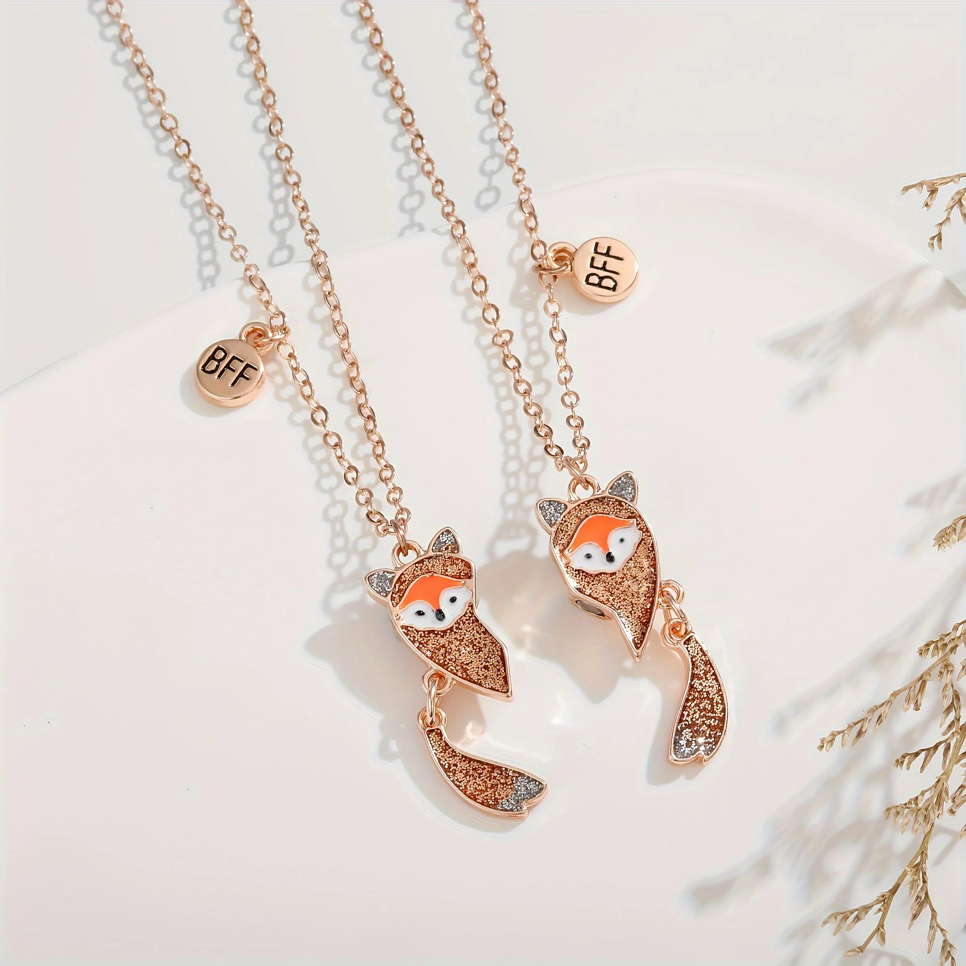 Cute Foxes Magnetic Necklace for Women Fashion Fox Shaped Animal Stitching Pendant BFF Best Friends Jewelry Girlfriends Gift
Cute Foxes Magnetic Necklace for Women Fashion Fox Shaped Animal Stitching Pendant BFF Best Friends Jewelry Girlfriends Gift