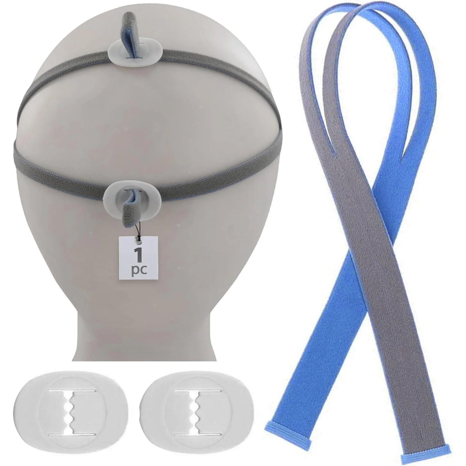 CPAP Elastic Headband Mask Nasal Pillow Includes 2 Adjustment Clips 46*1.8cm Suitable for Resmed Airfit P10 Nasal Mask Headband
CPAP Elastic Headband Mask Nasal Pillow Includes 2 Adjustment Clips 46*1.8cm Suitable for Resmed Airfit P10 Nasal Mask Headband