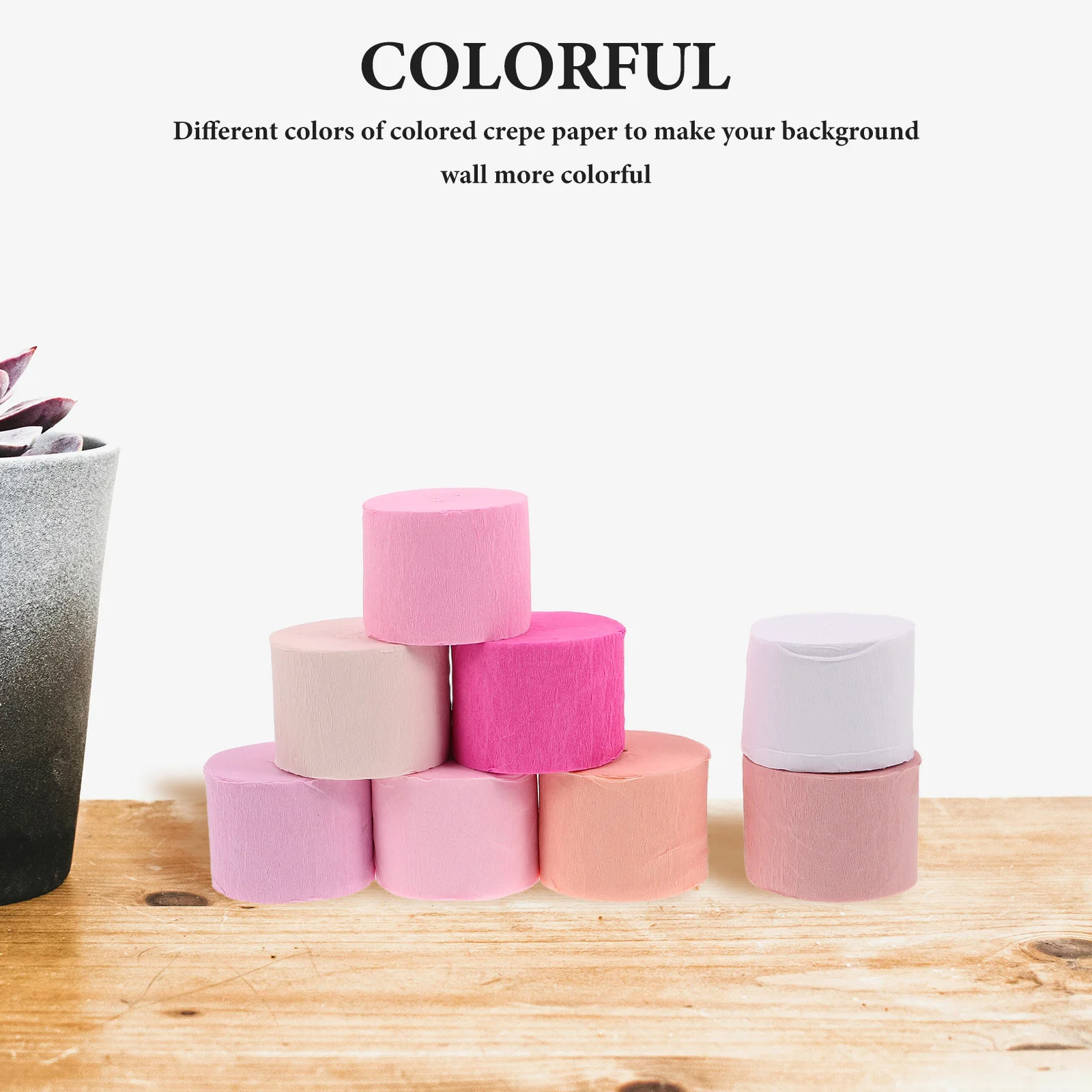 8 Rolls Colorful Crepe Paper Streamers Textured Finish Birthday Party Wedding DIY Craft Decorations White Crepe Paper Roll
8 Rolls Colorful Crepe Paper Streamers Textured Finish Birthday Party Wedding DIY Craft Decorations White Crepe Paper Roll