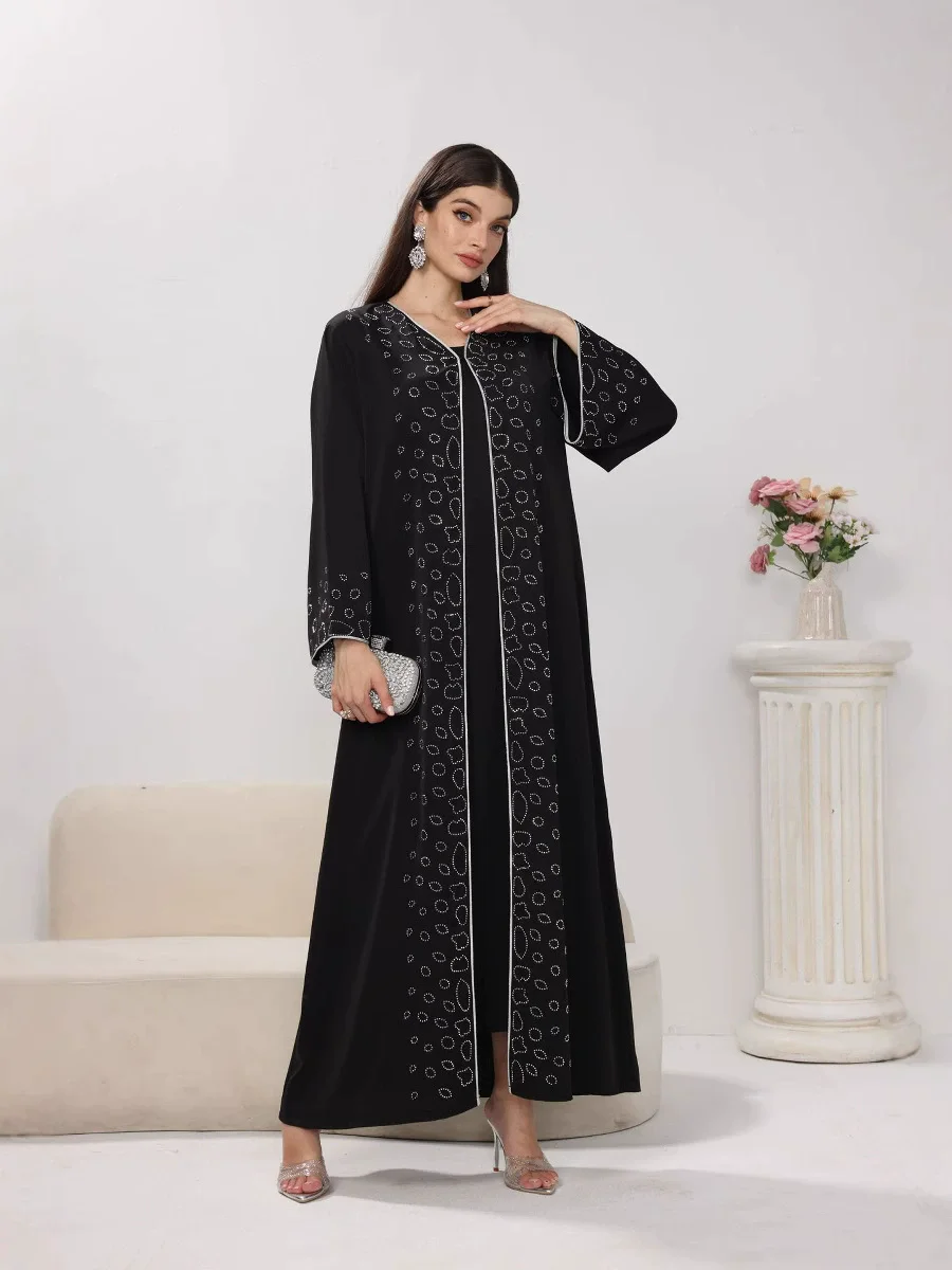 Eid Muslim Dress for Women Abaya Beading Diamond Abayas Arab Dubai Jalabiya Party Dresses Kaftan Long Robe
Eid Muslim Dress for Women Abaya Beading Diamond Abayas Arab Dubai Jalabiya Party Dresses Kaftan Long Robe