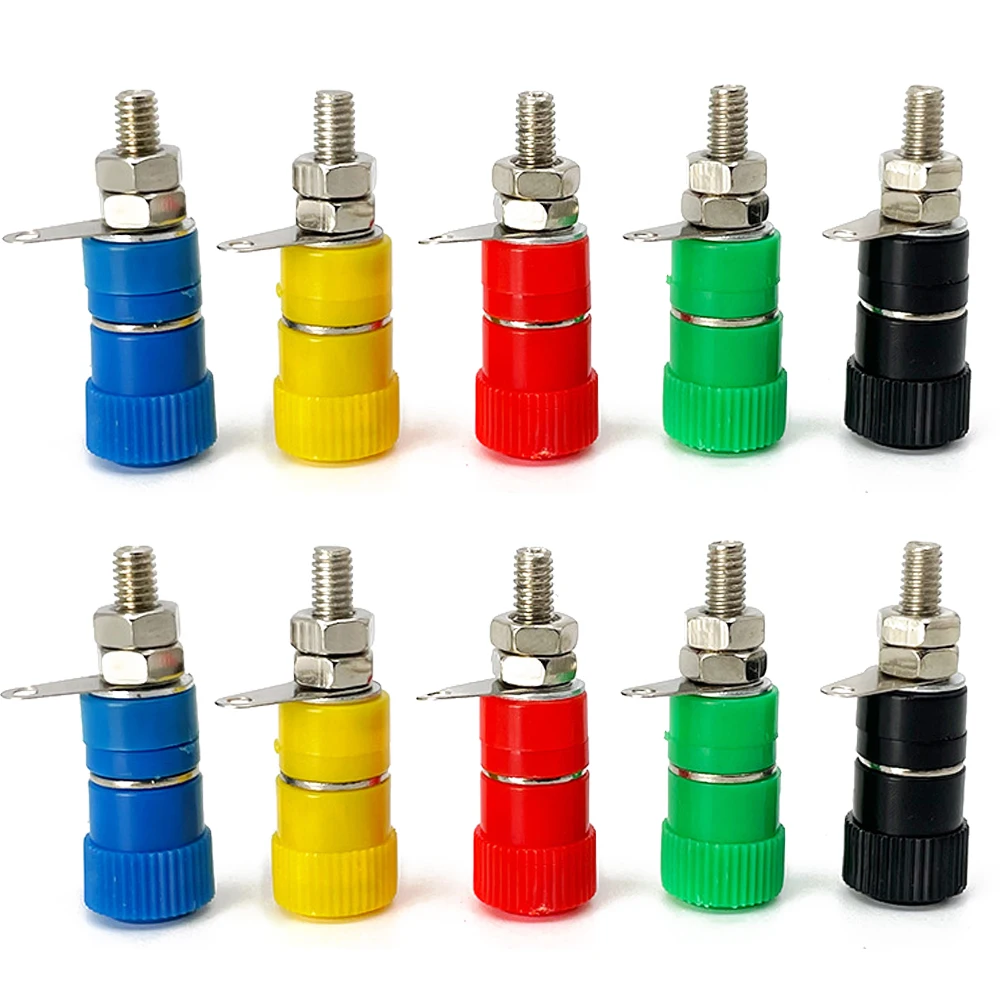 4mm Banana Socket Binding Post Nut Jack Zinc Alloy Plated Nickel Electrical Banana Connector Terminal 5 Colors 10PCS
4mm Banana Socket Binding Post Nut Jack Zinc Alloy Plated Nickel Electrical Banana Connector Terminal 5 Colors 10PCS