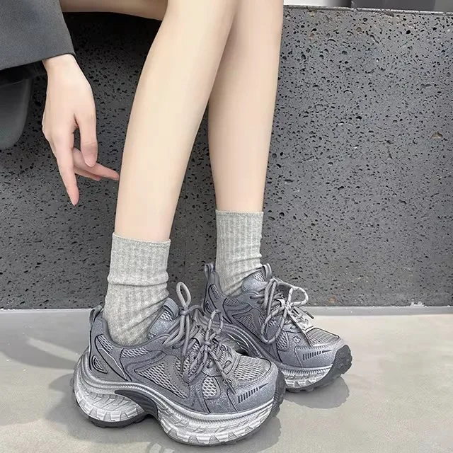 Women's Running Shoes Mesh Upper Genuine Leather Sporty Style Low Cut Fashionable Casual Shoes round Toe Spring Season
Women's Running Shoes Mesh Upper Genuine Leather Sporty Style Low Cut Fashionable Casual Shoes round Toe Spring Season
