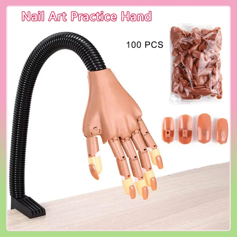 Nail Art Practice Hand Manicure Practice Finger Acrylic Nail Tips with 100pcs Fake Nails Nail Training Equipment Tools
Nail Art Practice Hand Manicure Practice Finger Acrylic Nail Tips with 100pcs Fake Nails Nail Training Equipment Tools