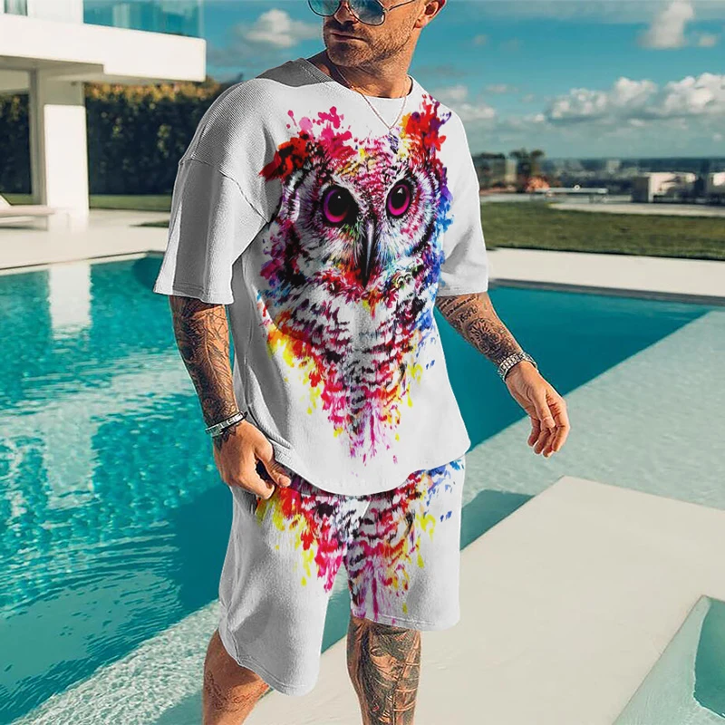 Men's Oversized Apparel Summer Men's Activewear Short Sleeve Suit Activewear Outfit 3D Animal Print Hip Hop T Shirt Shorts
Men's Oversized Apparel Summer Men's Activewear Short Sleeve Suit Activewear Outfit 3D Animal Print Hip Hop T Shirt Shorts