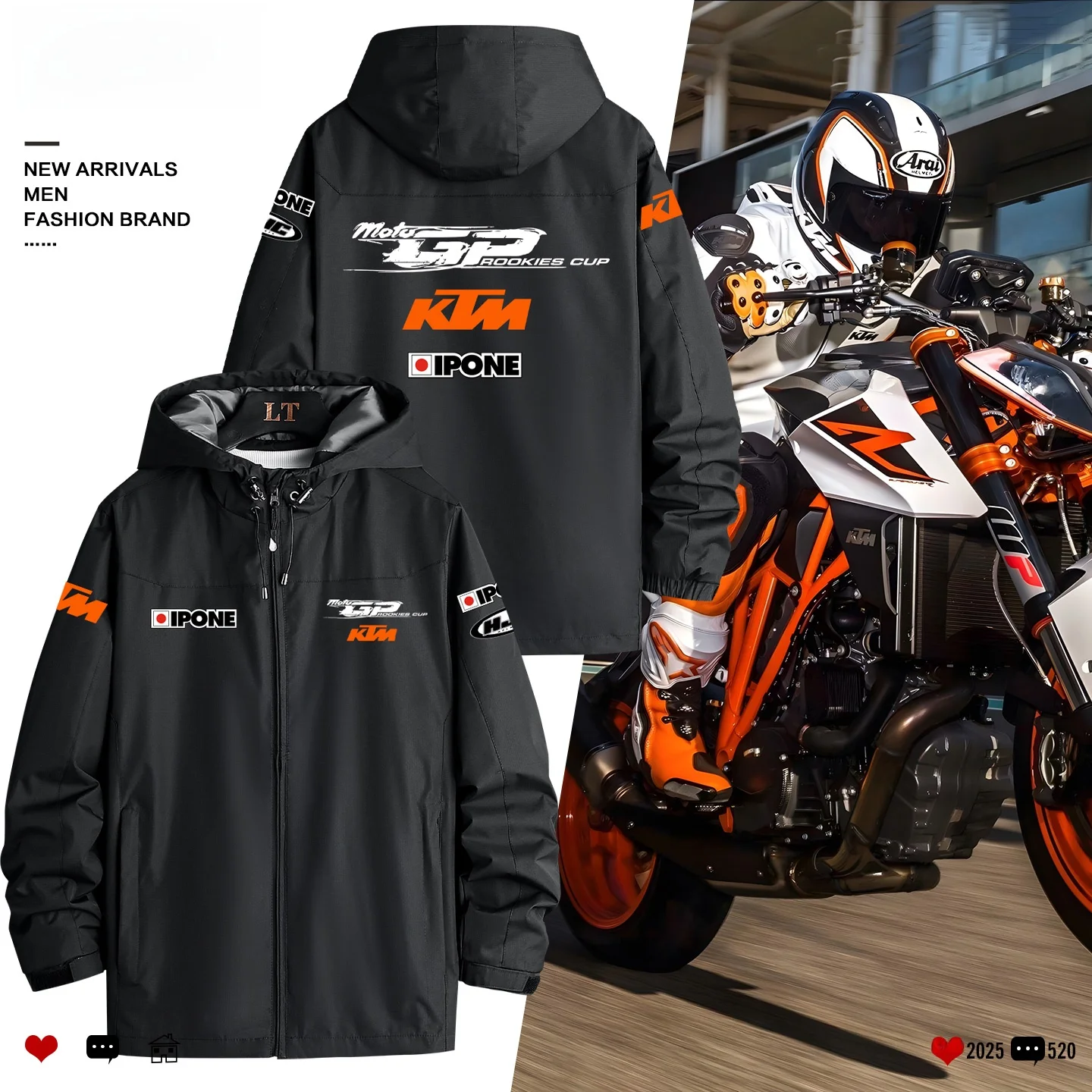 Motorcycle Racing Jaet Men's Trendy Brand Windproof Waterproof Motorcycle Riding Suit Stand Fit Zipper Decoration Long S...
Motorcycle Racing Jaet Men's Trendy Brand Windproof Waterproof Motorcycle Riding Suit Stand Fit Zipper Decoration Long S...