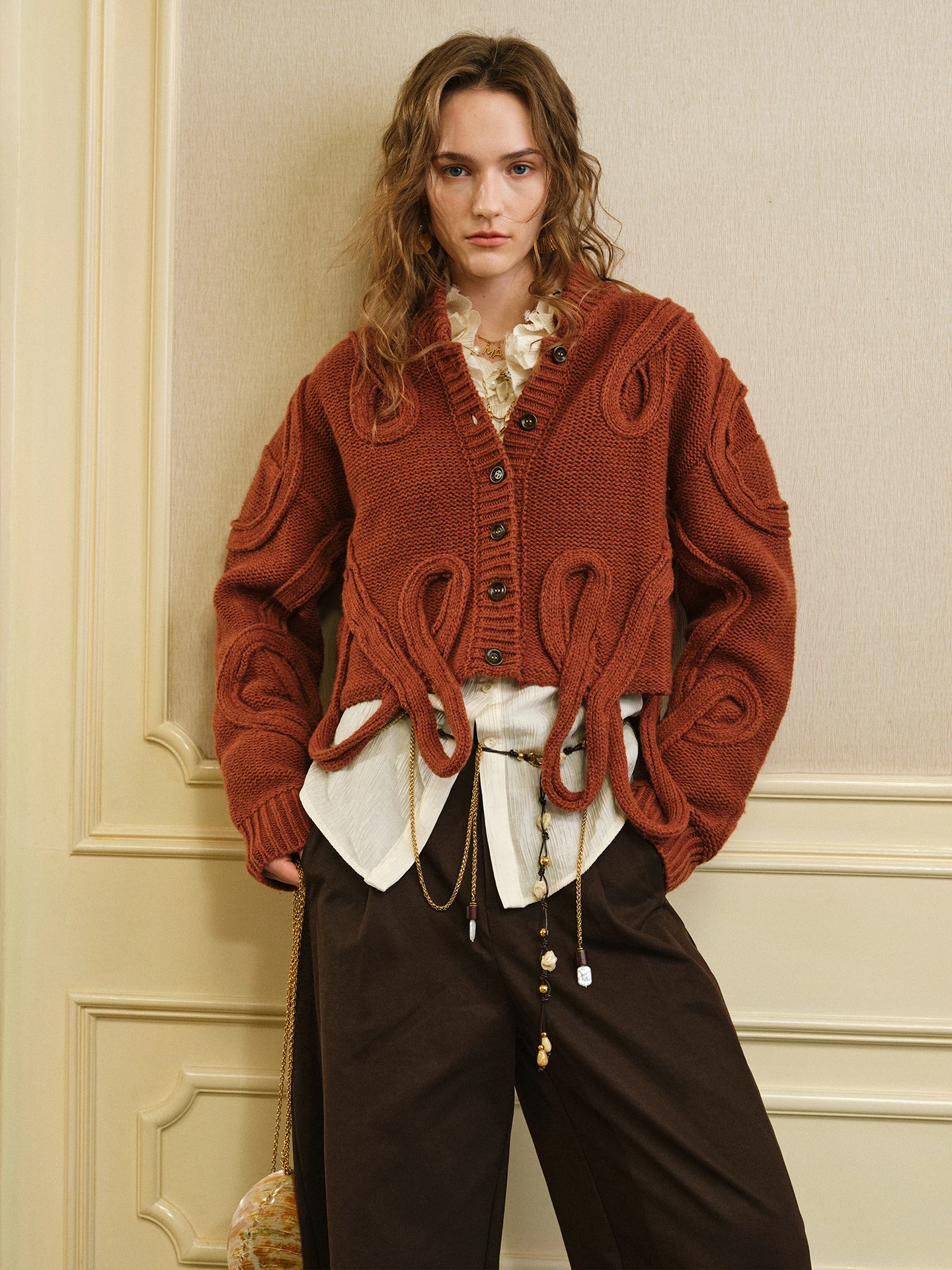 MANEatelier Brand Women's ort Knitted Wool Sweater Coat Thiened Embroidery Patchwork Commute Sle Warmth Heating
MANEatelier Brand Women's ort Knitted Wool Sweater Coat Thiened Embroidery Patchwork Commute Sle Warmth Heating